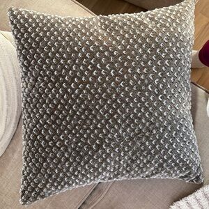 West Elm Textured Taupe Throw Pillow - Soft Decorative Pillow Cover